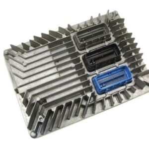 a rectangular metal device with connectors